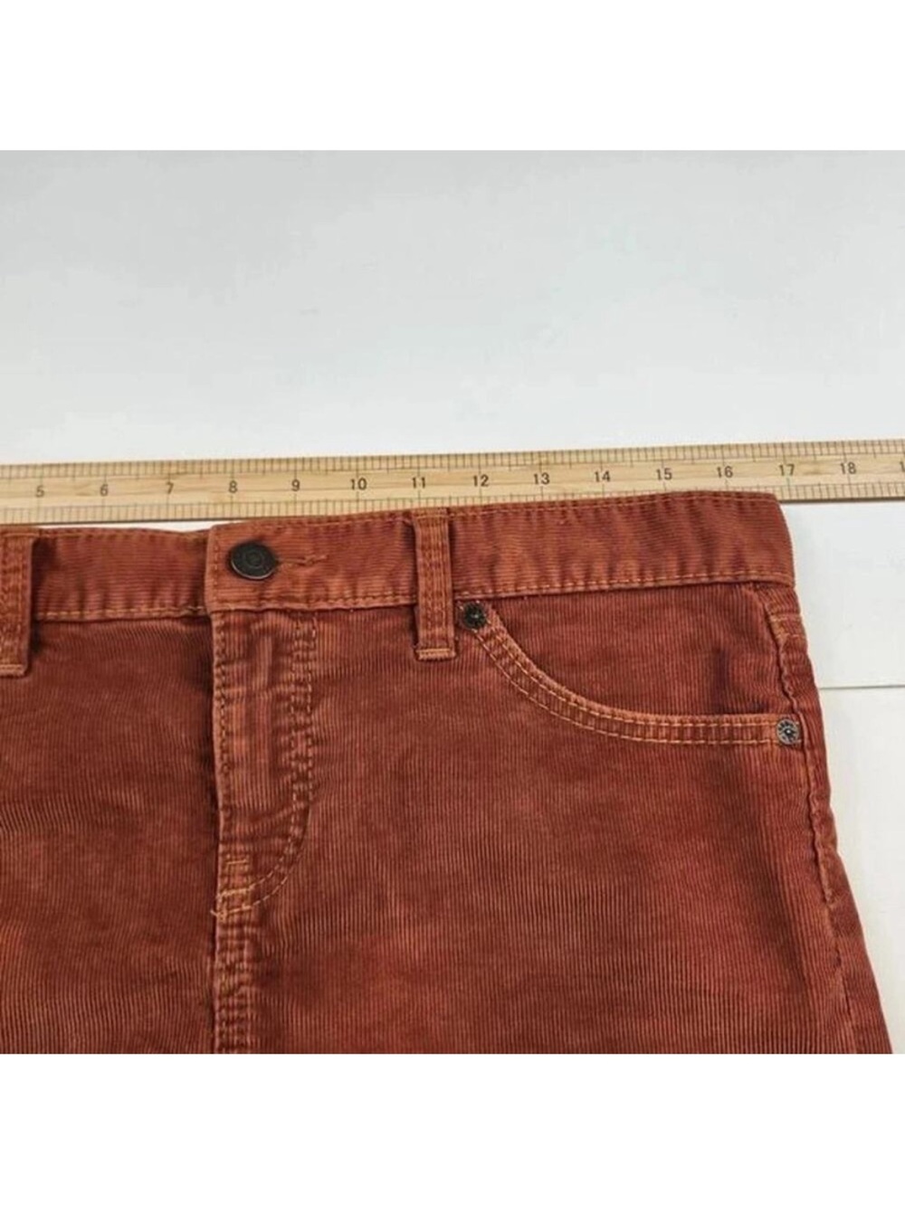 Gap 1969 Vintage Rust Corduroy Mini Skirt - Picture 9 of 9